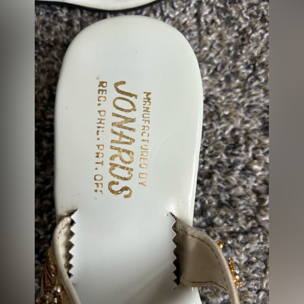 Rare Vintage Beaded Embroidered Slip on Sandal Possible size 6.5 - Picture 5 of 8